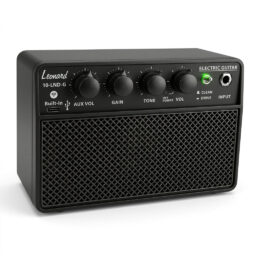 AMPLIFICADOR LEONARD PARA GUITARRA ELÉCTRICA 10WATTS-BATERÍA RECARGABLE CON BLUETOOTH Y DISTORSIÓN