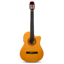 GUITARRA CLÁSICA LEONARD ELECTROACÚSTICA TAPA PINO-EQ 5 BANDAS Y AFINADOR-CON ALMA