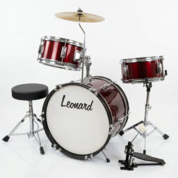 BATERIA LEONARD PARA NIÑOS 16" 3 CUERPOS CON PLATILLO-PALILLOS-BANQUETA